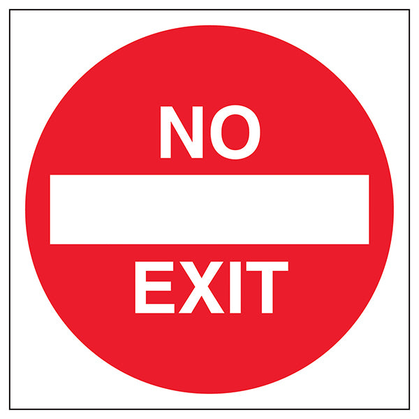 No Exit Automatic Door Safety Sign Durable For Businesses