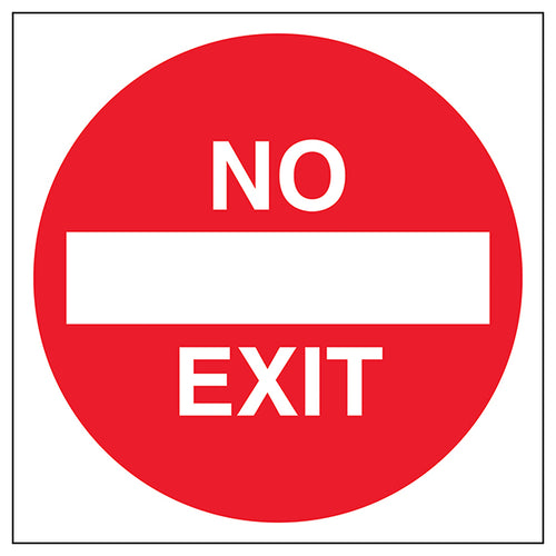 No Exit Automatic Door Safety Sign Durable For Businesses