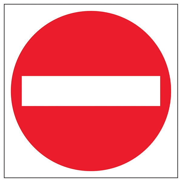 No Entry Automatic Door Safety Sign For Businesses Clear