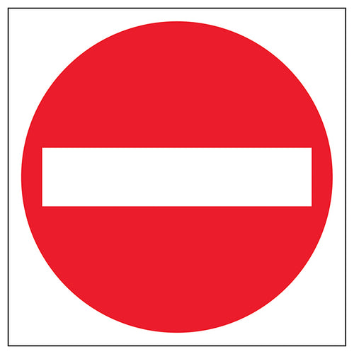 No Entry Automatic Door Safety Sign For Businesses Clear