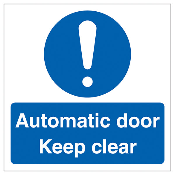 Automatic Door Safety Sign Self Adhesive For Business