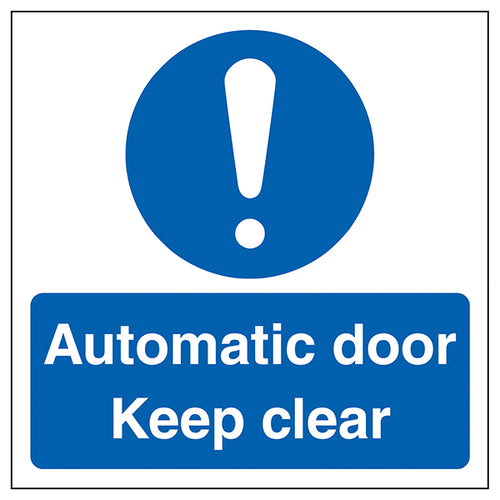 Automatic Door Safety Sign Self Adhesive For Business
