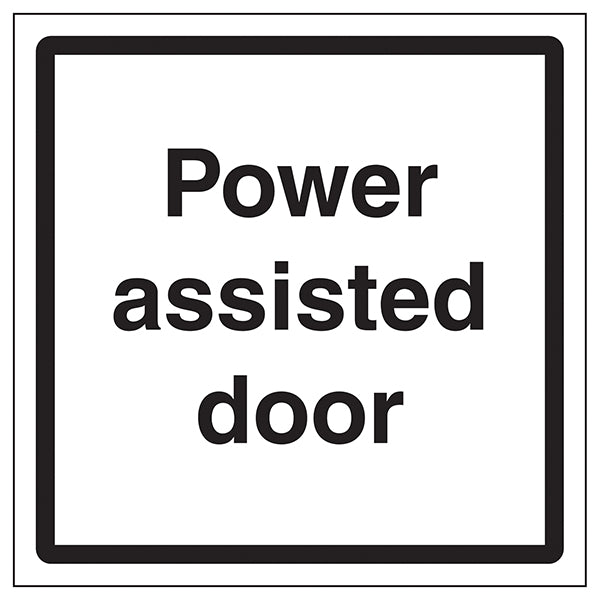 Power Assisted Door Safety Sign High Visibility For Public