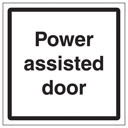 Power Assisted Door Safety Sign High Visibility For Public