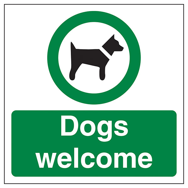 Automatic Door Safety Sign Dogs Welcome Durable For Stores