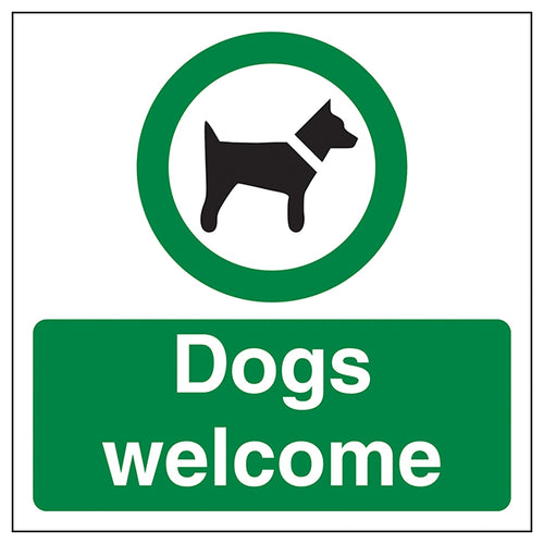 Automatic Door Safety Sign Dogs Welcome Durable For Stores