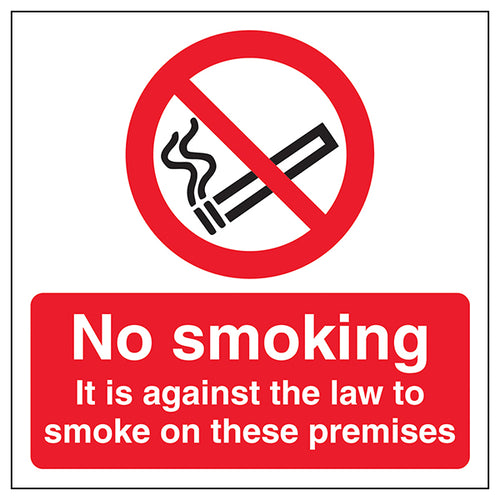 No Smoking On Premises Safety Sign Durable For Businesses