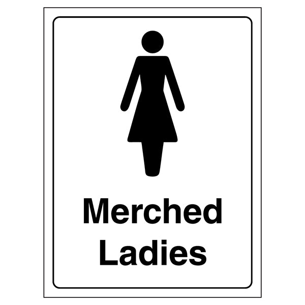 Ladies Toilet Bilingual Safety Sign Compliant For Venues