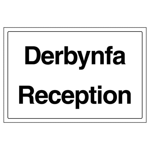 Bilingual Welsh English Reception Safety Sign For Offices