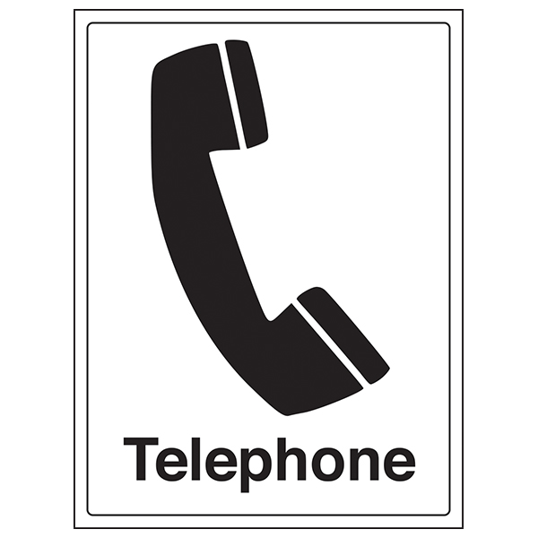 Telephone Safety Sign EN ISO 7010 Compliant For Workplace