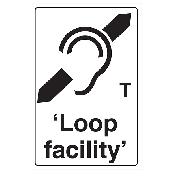 Hearing Loop Facility Safety Sign For Businesses Compliant