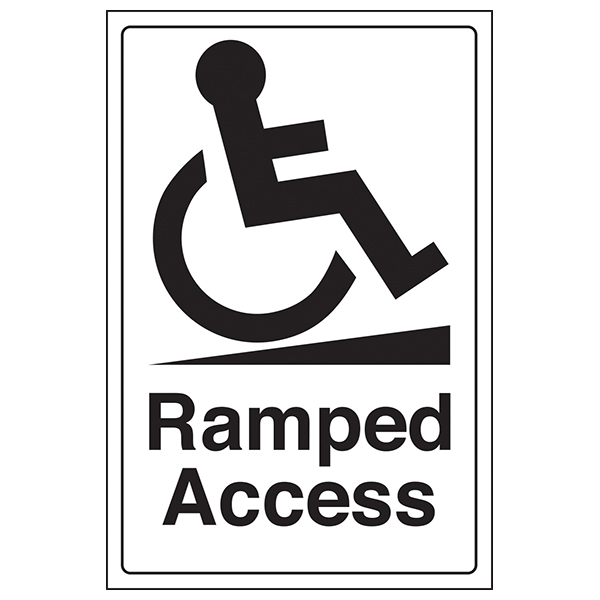 Ramped Access Safety Sign DDA Compliant For Facilities