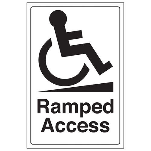 Ramped Access Safety Sign DDA Compliant For Facilities