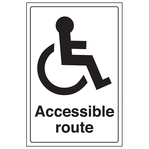Accessible Route Safety Sign EN ISO 7010 Compliant Facility