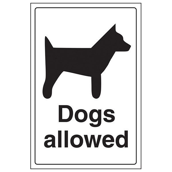 Dogs Allowed Safety Sign EN ISO 7010 Compliant Park