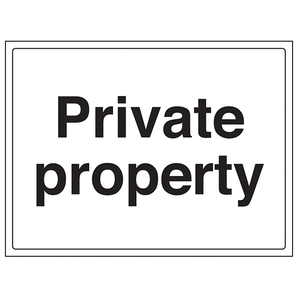 Private Property Safety Sign Deters Intruders Homeowners