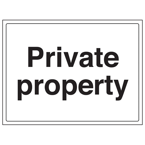 Private Property Safety Sign Deters Intruders Homeowners