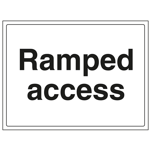 Ramped Access Safety Sign Compliant Durable For Hotels