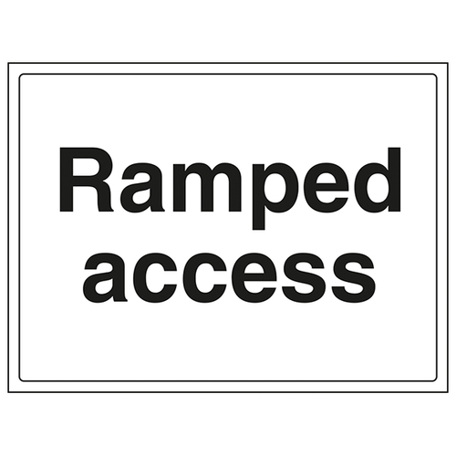 Ramped Access Safety Sign Compliant Durable For Hotels