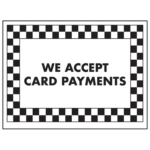 Card Payments Safety Sign Durable Weatherproof For Retail
