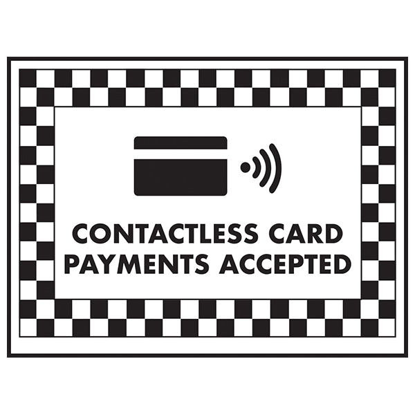 Contactless Card Payments Accepted Safety Sign For Retail