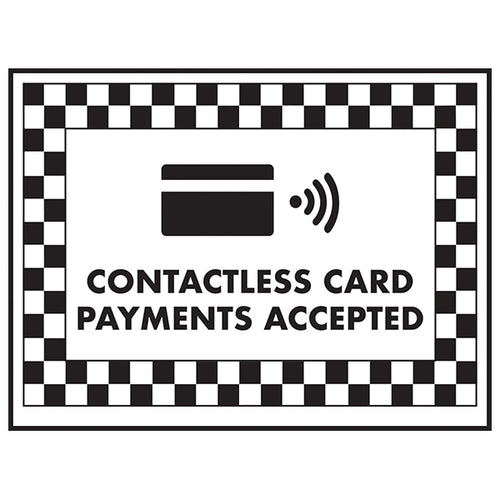 Contactless Card Payments Accepted Safety Sign For Retail