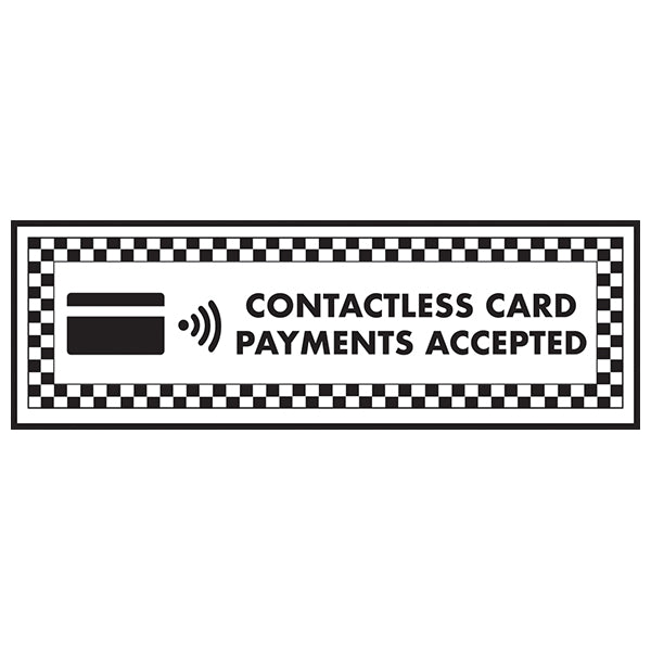 Contactless Card Payments Accepted Safety Sign Retail
