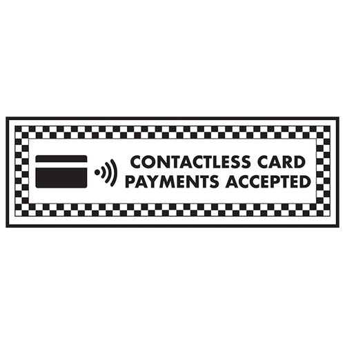 Contactless Card Payments Accepted Safety Sign Retail