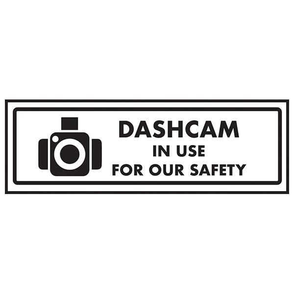 Dashcam In Use Safety Sign Theft Deterrent For Drivers