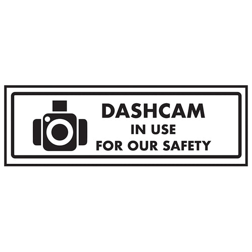 Dashcam In Use Safety Sign Theft Deterrent For Drivers