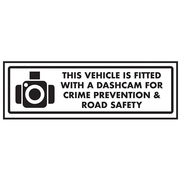 Dashcam CCTV Safety Sign Protect Vehicle Owners From Theft