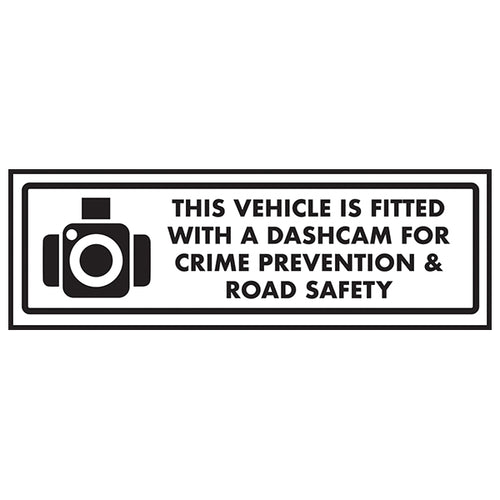 Dashcam CCTV Safety Sign Protect Vehicle Owners From Theft