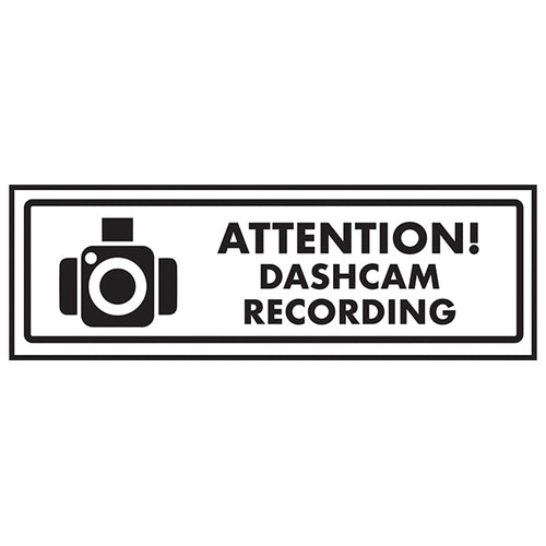 Dashcam Recording Safety Sign Protect Vehicle Owners Alert