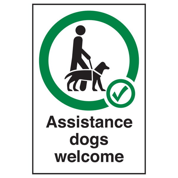 Assistance Dogs Welcome Safety Sign Inclusive Workplace