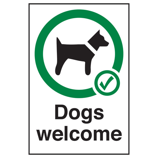 Assistance Dog Welcome Safety Sign For Workplace Staff