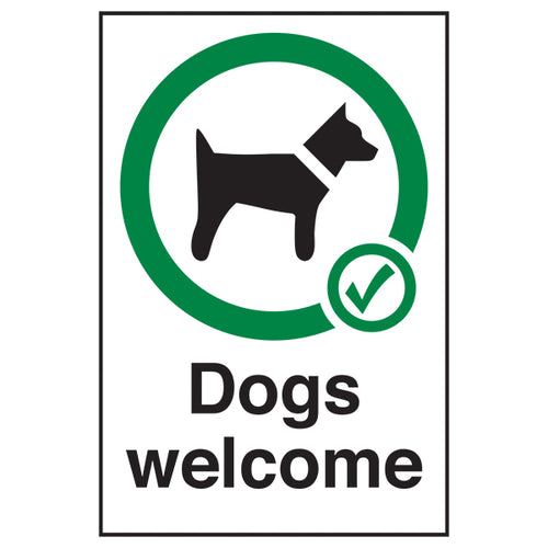 Assistance Dog Welcome Safety Sign For Workplace Staff