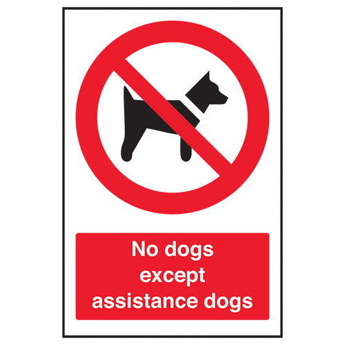 Assistance Dog Allowed Safety Sign For Workplace Staff