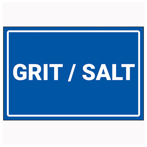 Grit Salt Location Safety Sign For Facilities Managers