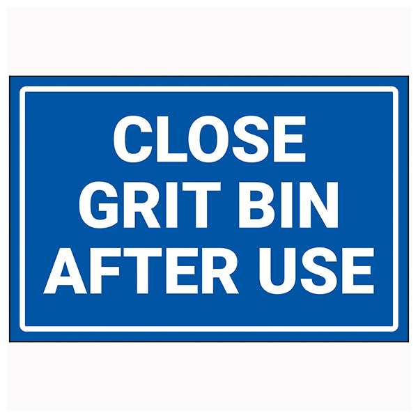Grit Bin Safety Sign Durable Compliant For Facilities