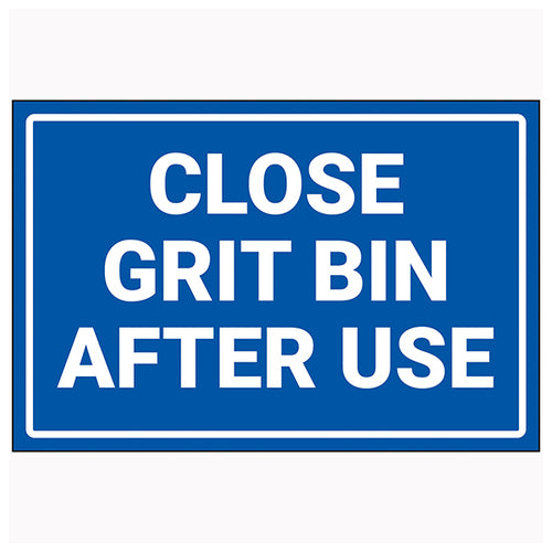 Grit Bin Safety Sign Durable Compliant For Facilities