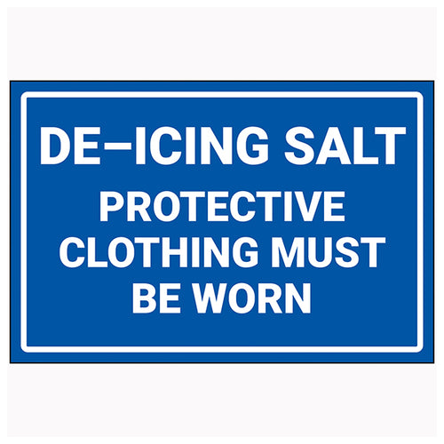 De-Icing Salt Safety Sign Durable For Facilities Managers