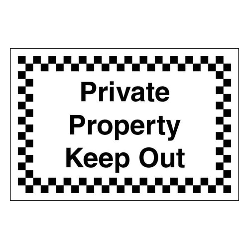 Private Property Keep Out Safety Sign Large For Owners