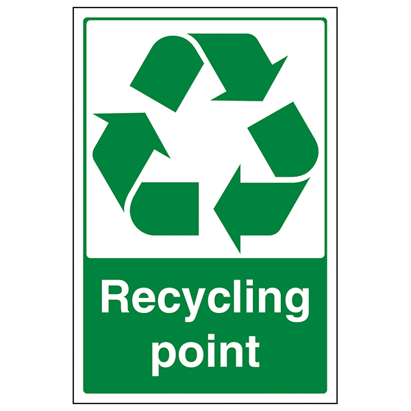 Recycling Point Safety Sign ISO 7010 Compliant For Sites