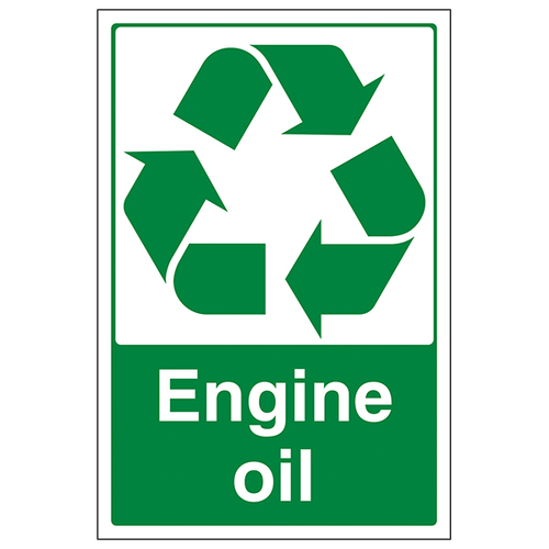 Engine Oil Disposal Safety Sign Compliant Durable For Site