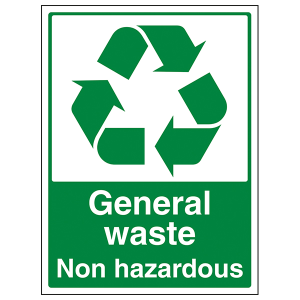 General Waste Non Hazardous Safety Sign Workplace Compliant