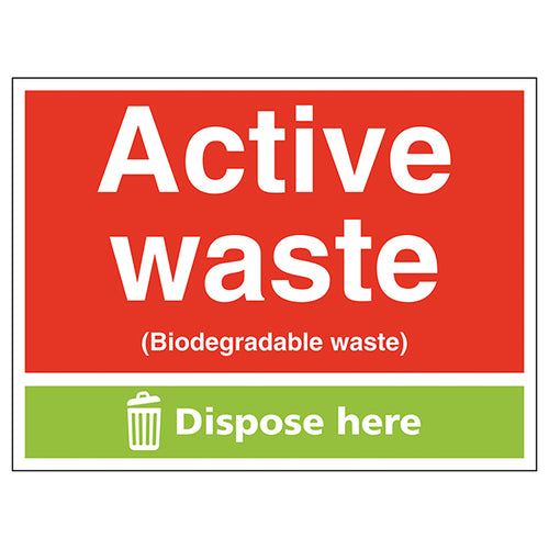 Clear Biodegradable Waste Safety Sign For Employees