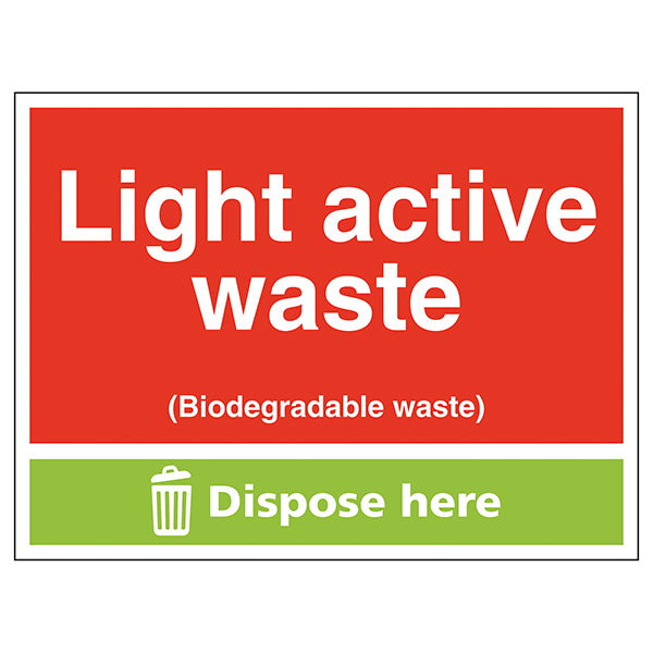 Biodegradable Waste Disposal Safety Sign For Workplace