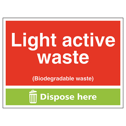 Biodegradable Waste Disposal Safety Sign For Workplace
