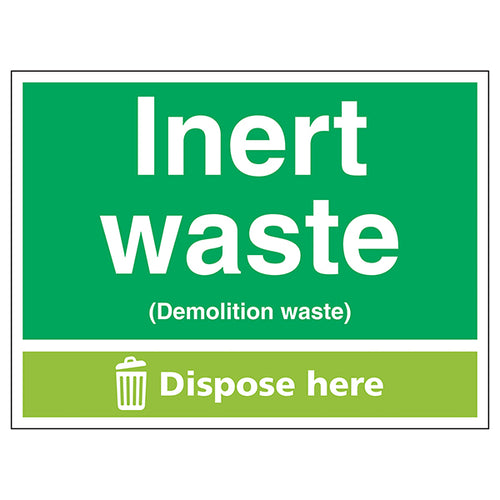 Inert Waste (Demolition Waste) Dispose Here