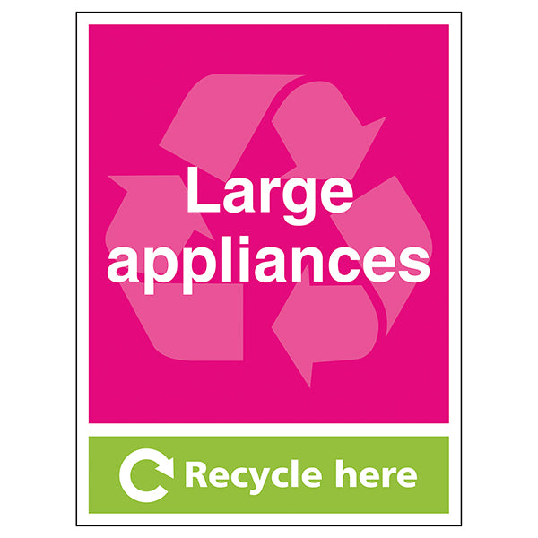 Large Applicances Recycle Here - Portrait